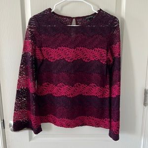 Burgundy, maroon, pink blouse - perfect for holiday events